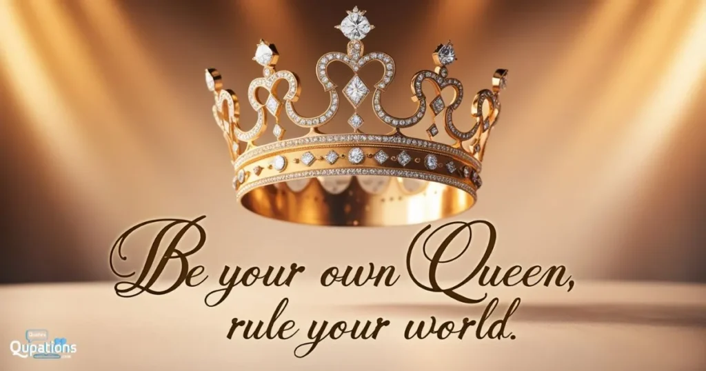 Be your own queen, rule your world. 