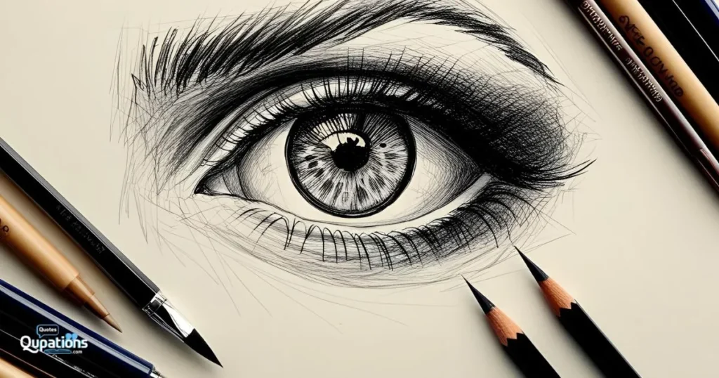 Eye Sketch Captions 