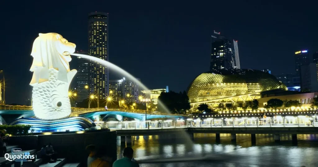 Merlion Park Captions in English