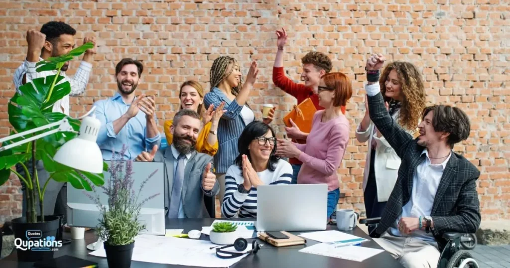 Office Captions for Celebrating