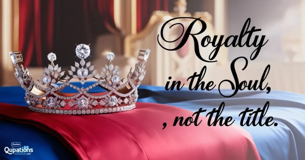 Royalty is in the soul, not the title.