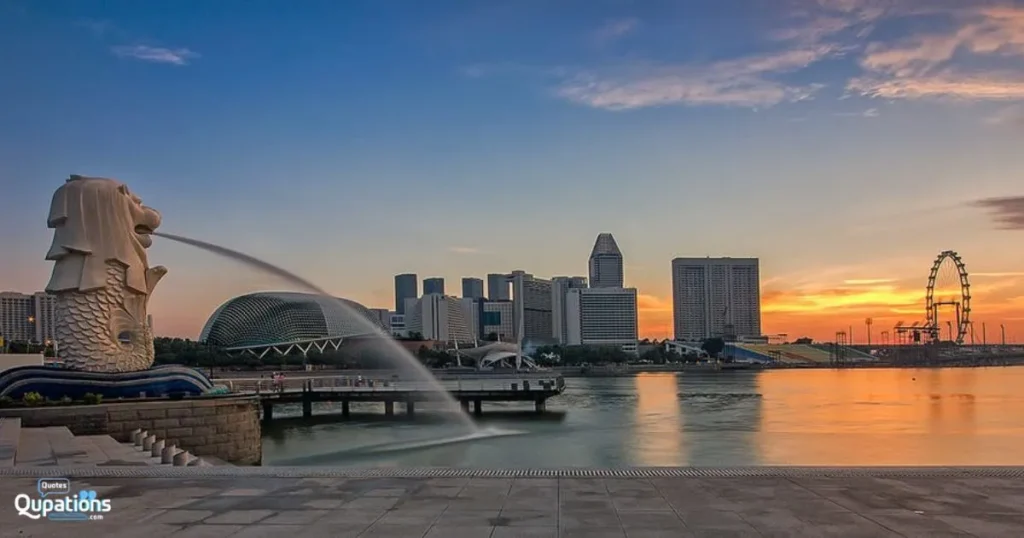 Top Merlion Park Captions
